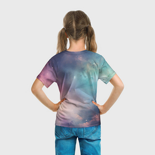 Детская футболка Нежный космос / 3D-принт – фото 6