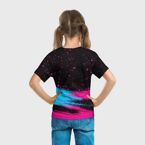 Детская футболка Roma - neon gradient посередине / 3D-принт – фото 6