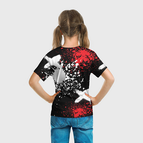 Детская футболка Тойота на фоне граффити и брызг красок / 3D-принт – фото 6