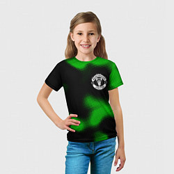 Футболка детская Manchester United sport halftone, цвет: 3D-принт — фото 2