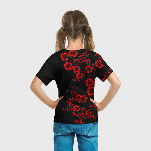 Детская футболка Клеймо жертвы из аниме Берсерк - красные цветы / 3D-принт – фото 6