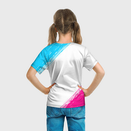 Детская футболка AC Milan neon gradient style / 3D-принт – фото 6