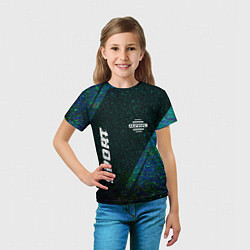 Футболка детская Haval sport glitch blue, цвет: 3D-принт — фото 2