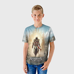 Футболка детская Assassins creed на фоне дворца, цвет: 3D-принт — фото 2