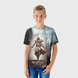 Футболка детская Assassins creed старый город, цвет: 3D-принт — фото 2