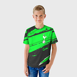 Футболка детская Tottenham sport green, цвет: 3D-принт — фото 2