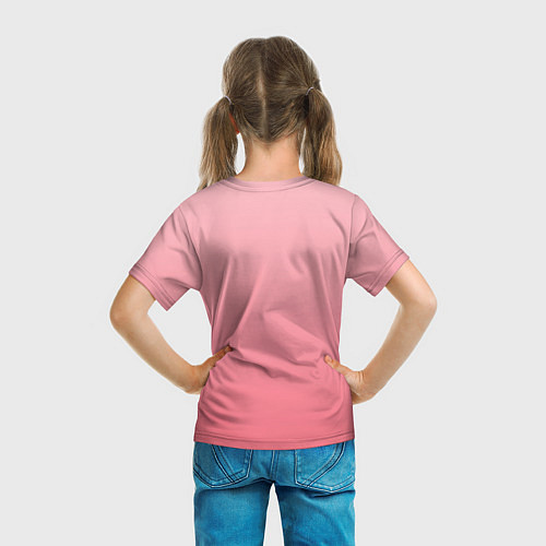 Детская футболка Нежный розовый градиент / 3D-принт – фото 6