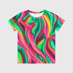 Футболка детская Неоновый голографик, цвет: 3D-принт