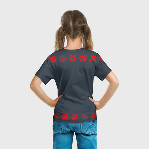 Детская футболка Этно - темный / 3D-принт – фото 6
