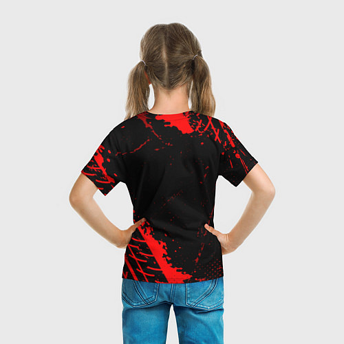 Детская футболка Skoda red sport tires / 3D-принт – фото 6