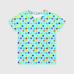 Футболка детская Яркий паттерн в горошек, цвет: 3D-принт