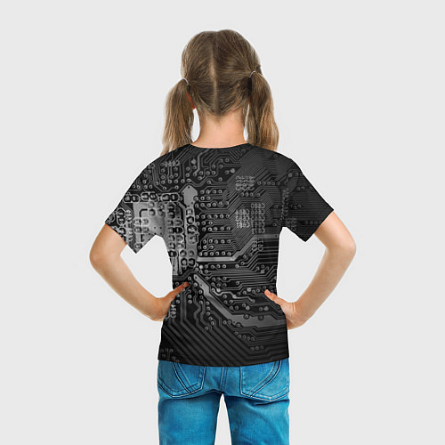 Детская футболка Микросхема плата / 3D-принт – фото 6