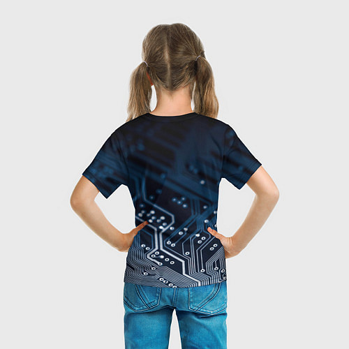 Детская футболка Дорожки платы / 3D-принт – фото 6