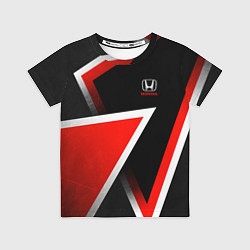 Футболка детская Honda - красные треугольники, цвет: 3D-принт