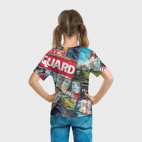 Детская футболка Vanguard collage - ai art patchwork / 3D-принт – фото 6