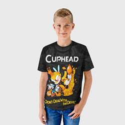 Футболка детская Cuphead - dont deal with the devil, цвет: 3D-принт — фото 2