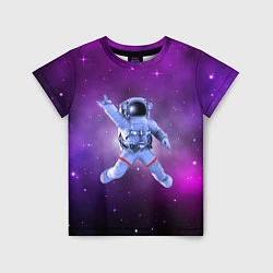 Футболка детская Космический рок eee космонавт, цвет: 3D-принт