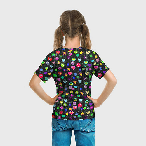Детская футболка В смайликах / 3D-принт – фото 6