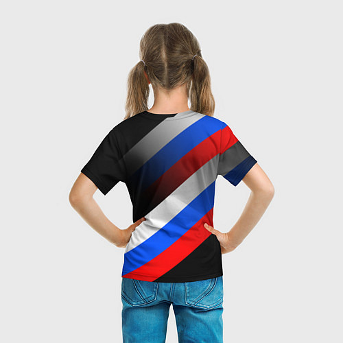 Детская футболка Великая отечественная - триколор градиент / 3D-принт – фото 6