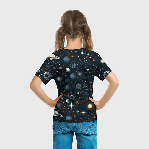 Детская футболка Космические элементы / 3D-принт – фото 6