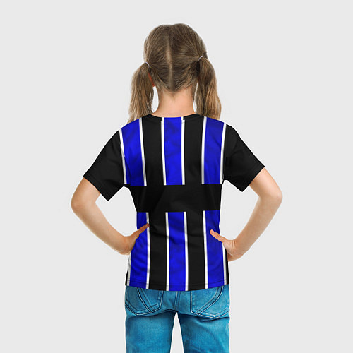 Детская футболка Россия- черно-синяя униформа / 3D-принт – фото 6