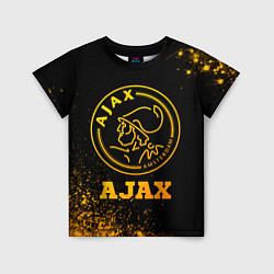 Футболка детская Ajax - gold gradient, цвет: 3D-принт