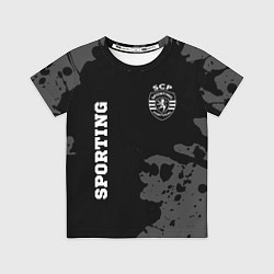 Футболка детская Sporting sport на темном фоне вертикально, цвет: 3D-принт