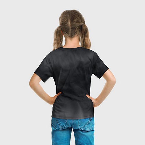 Детская футболка Тёмный серый дымчатый / 3D-принт – фото 6