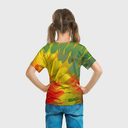 Детская футболка Абстракция цветение акрил / 3D-принт – фото 6