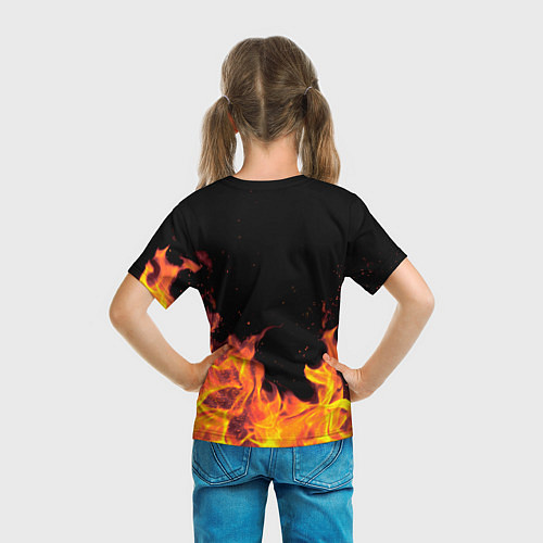 Детская футболка Катя - имя в огне / 3D-принт – фото 6