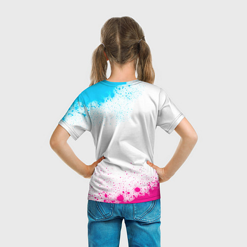 Детская футболка Brighton neon gradient style / 3D-принт – фото 6