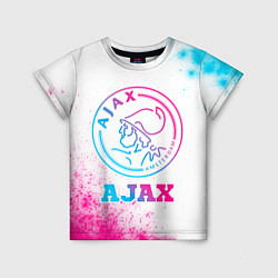 Футболка детская Ajax neon gradient style, цвет: 3D-принт