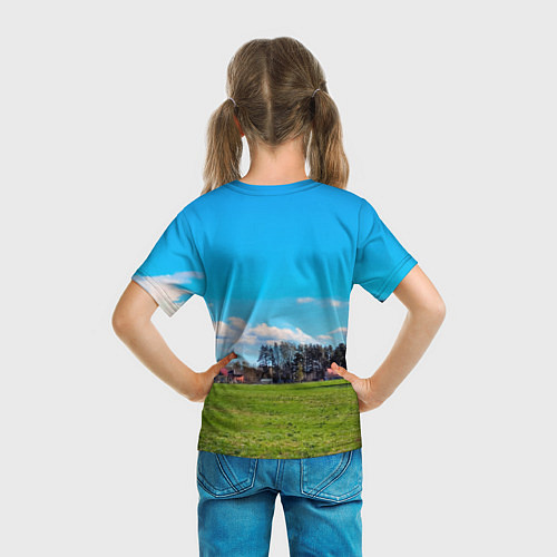 Детская футболка Пригородный пейзаж / 3D-принт – фото 6