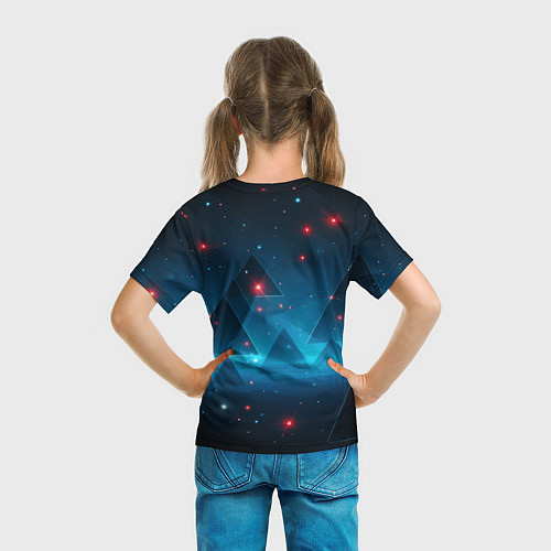 Детская футболка Пирамиды в космосе абстракции / 3D-принт – фото 6