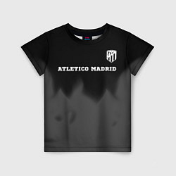 Футболка детская Atletico Madrid sport на темном фоне посередине, цвет: 3D-принт