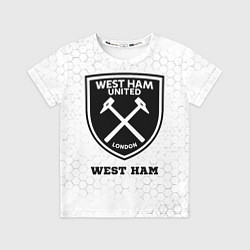 Футболка детская West Ham sport на светлом фоне, цвет: 3D-принт