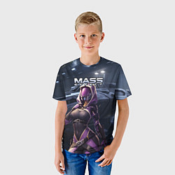 Футболка детская Mass Effect ТалиЗора и космический корабль, цвет: 3D-принт — фото 2