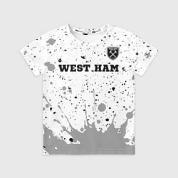 Футболка детская West Ham sport на светлом фоне посередине, цвет: 3D-принт