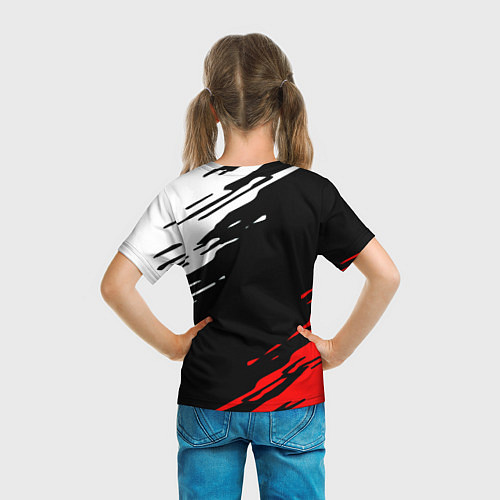 Детская футболка Герб РФ краски текстура абстрактные / 3D-принт – фото 6