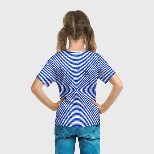 Детская футболка Круг гипнотический синий / 3D-принт – фото 6