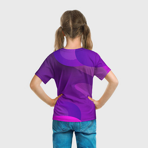 Детская футболка Стильная сова в одежде / 3D-принт – фото 6