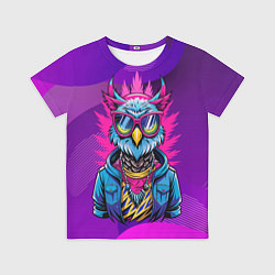 Футболка детская Стильная сова в одежде, цвет: 3D-принт