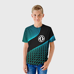 Футболка детская Dongfeng electro hexagon, цвет: 3D-принт — фото 2