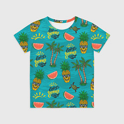 Футболка детская Enjoy summer pattern - pineapple, цвет: 3D-принт