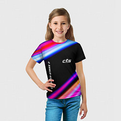 Футболка детская Counter-Strike 2 speed game lights, цвет: 3D-принт — фото 2