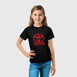 Футболка детская Toyota red logo, цвет: 3D-принт — фото 2