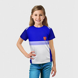 Футболка детская Arsenal fc sport geometry, цвет: 3D-принт — фото 2