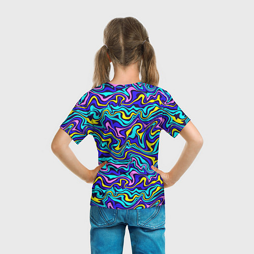 Детская футболка Psychedelic multicolored pattern / 3D-принт – фото 6