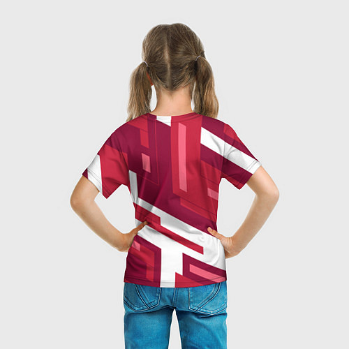 Детская футболка Красные детали / 3D-принт – фото 6