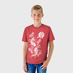 Футболка детская Карпы кои - любовь, цвет: 3D-принт — фото 2